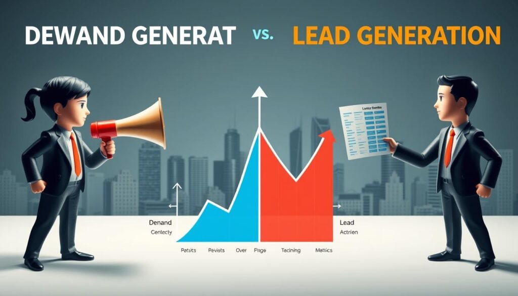 demand vs lead generation goals comparison